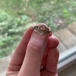 ( SOLD) Levian Morganite/Chocolate Diamond ring